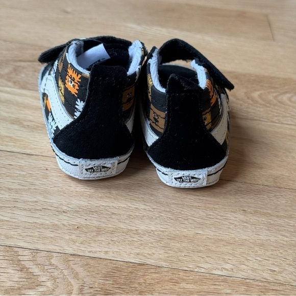 VANS Sk8-Hi Old Skool Animal Faces Checkerboard Crib Shoes Baby Sz 4 Hook & Loop - Picture 4 of 11